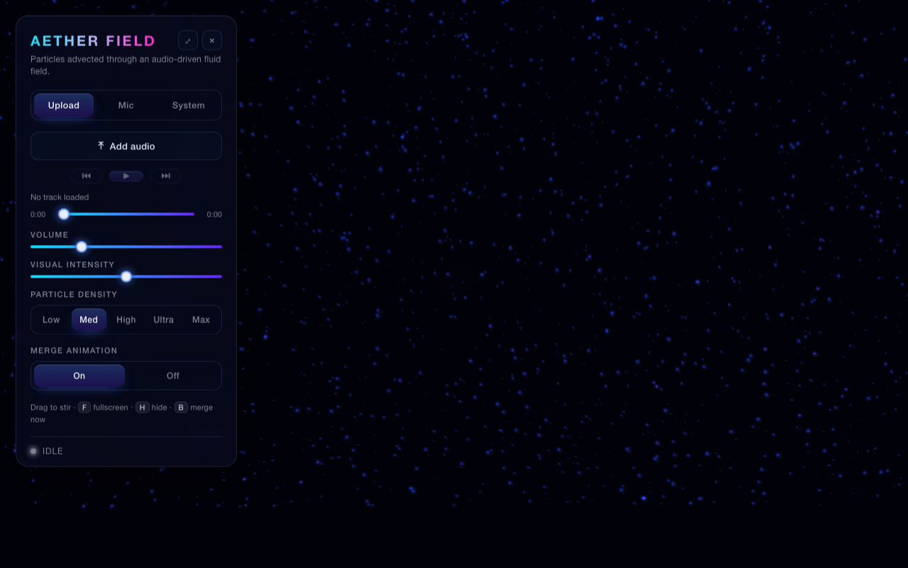 Screenshot of Aether Field